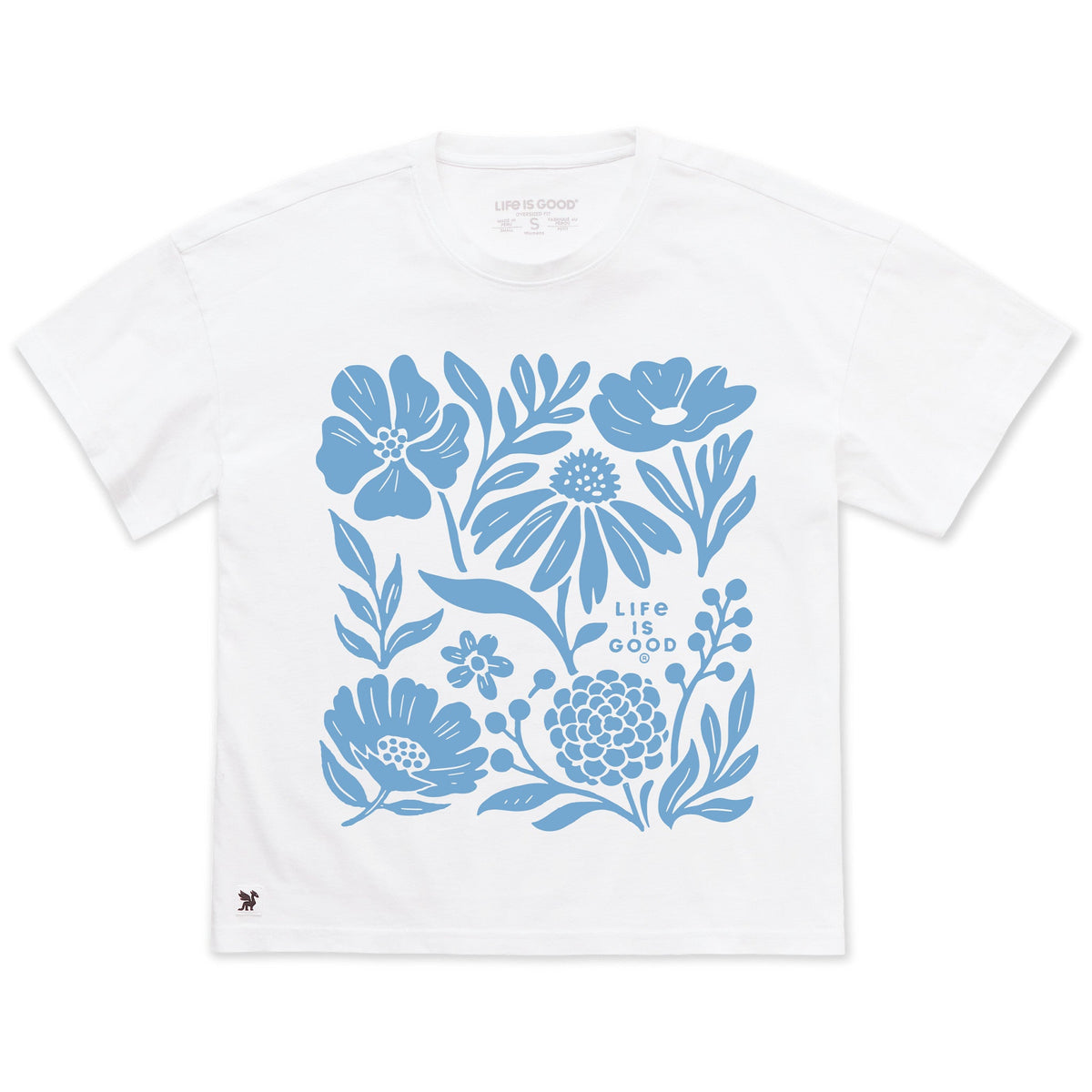 Women's Fall Florals Short Sleeve Oversized Crusher Tee product image 3