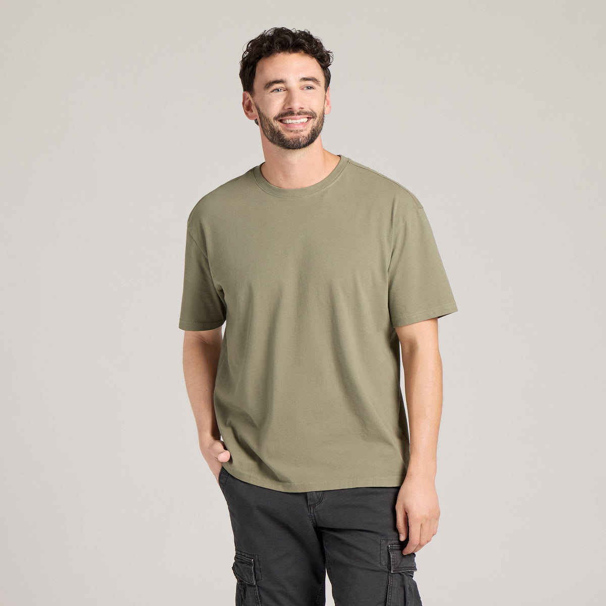 Men's Solid Short Sleeve Oversized Crusher Tee product image 5