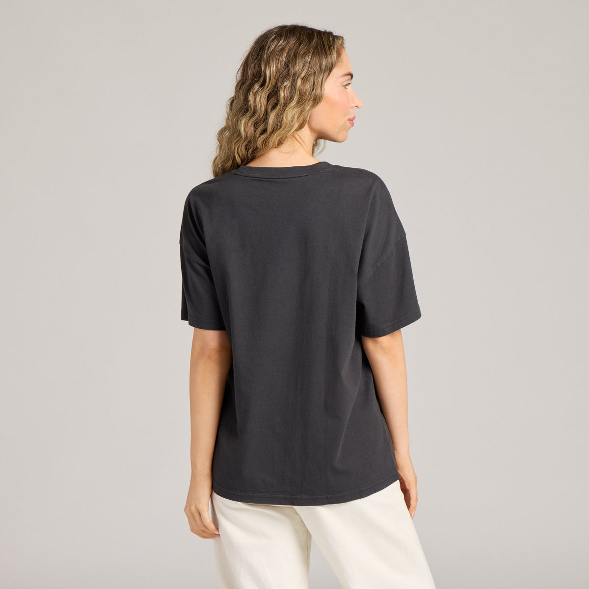 Women's Solid Short Sleeve Oversized Crusher Tee product image 2