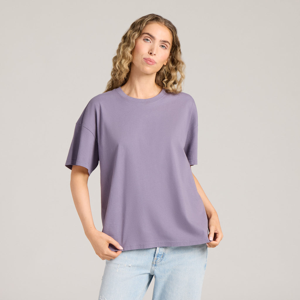 Women's Solid Short Sleeve Oversized Crusher Tee product image 9