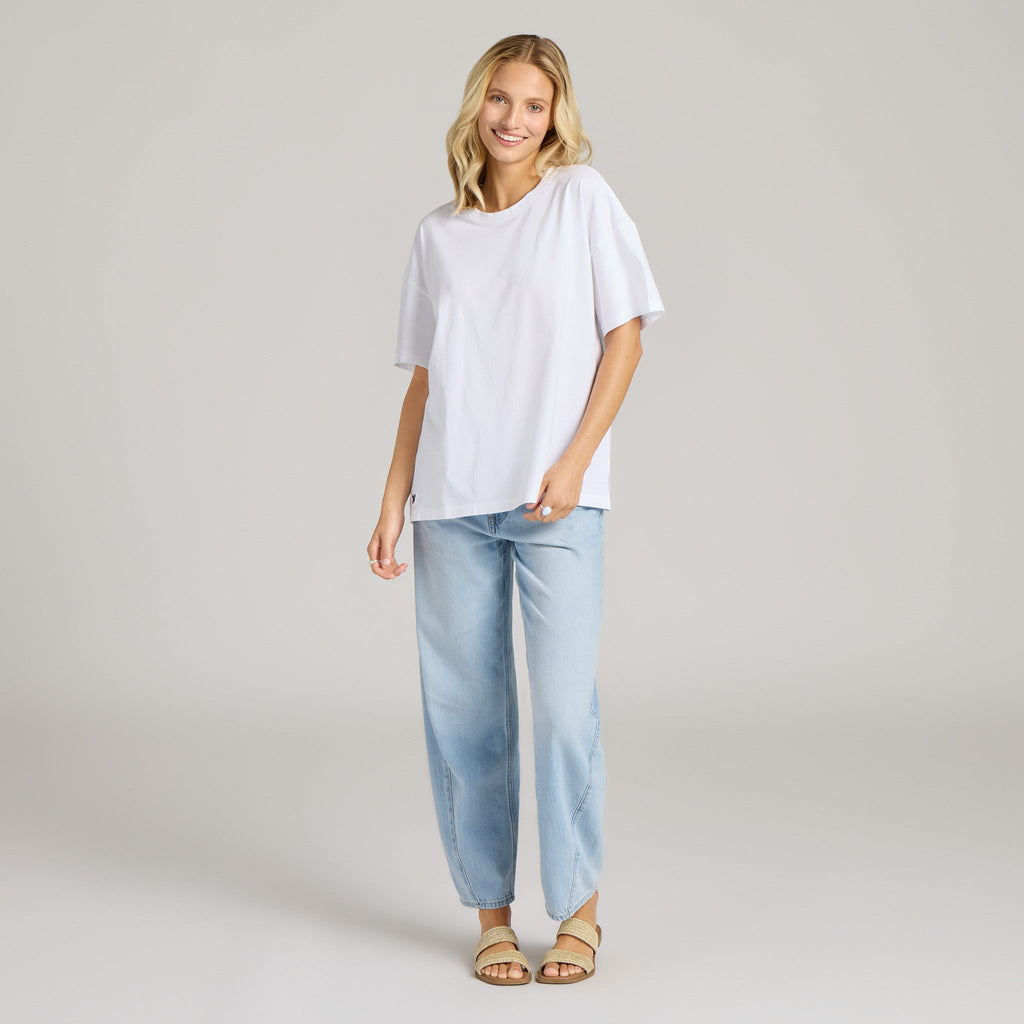 Women's Solid Short Sleeve Oversized Crusher Tee product image 16