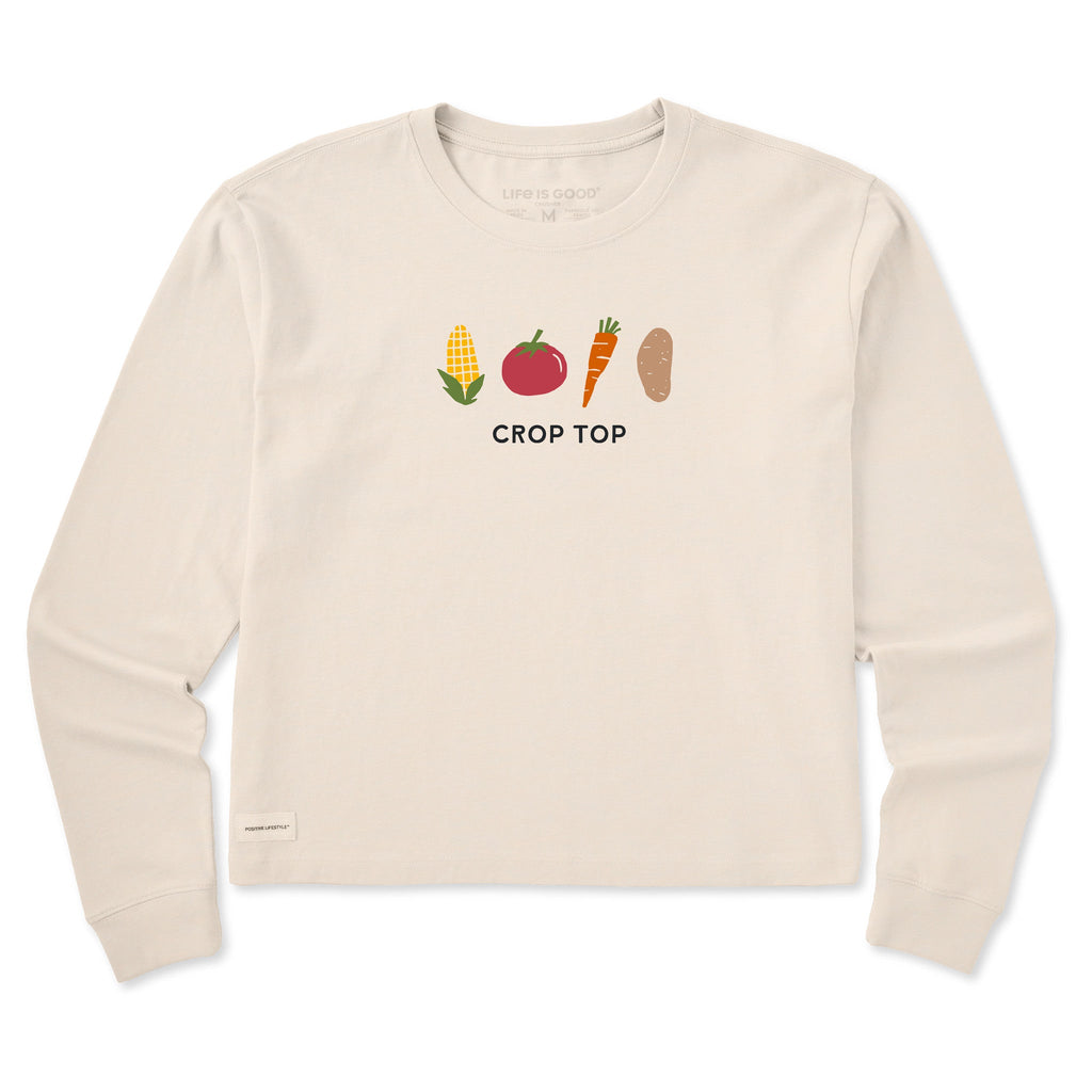 Women's Crop Top Long Sleeve Crusher Boxy Tee product image 1