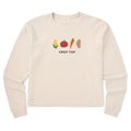 Women's Crop Top Long Sleeve Crusher Boxy Tee product image 1