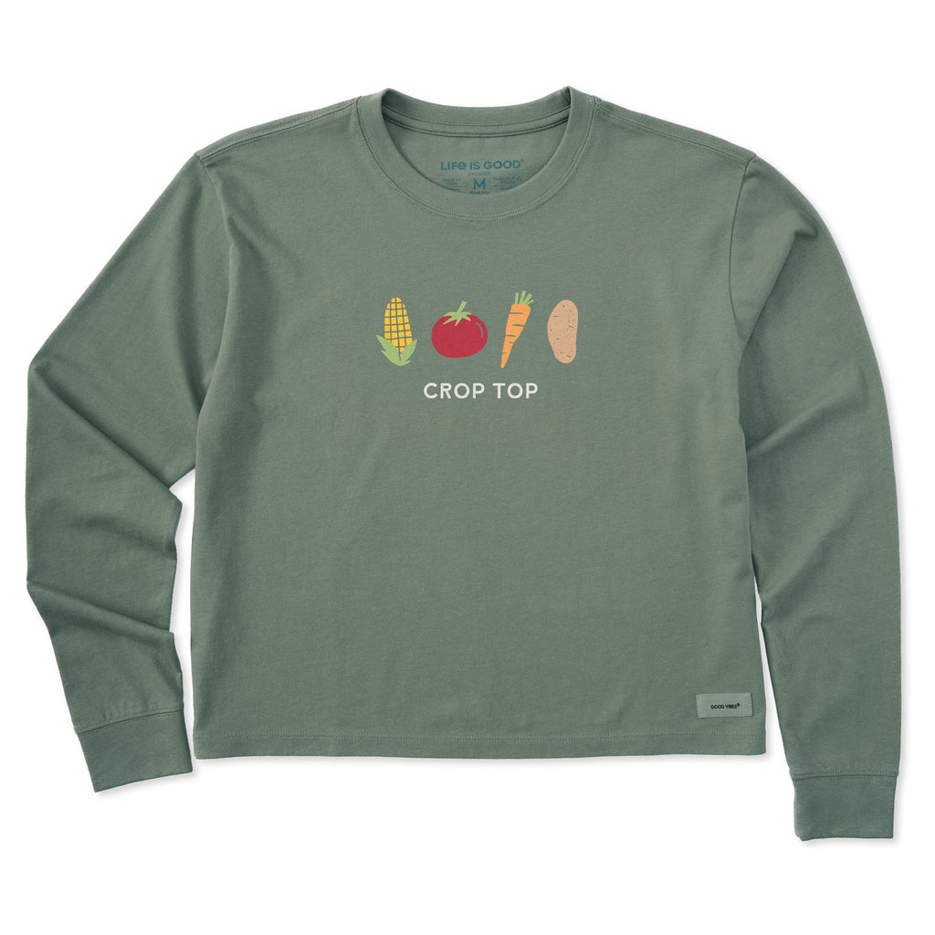Women's Crop Top Long Sleeve Crusher Boxy Tee product image 3
