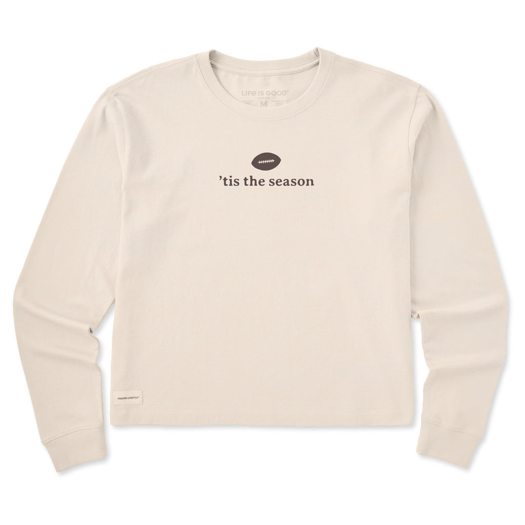 Women's Football Tis the Season Long Sleeve Crusher Boxy Tee product image 1