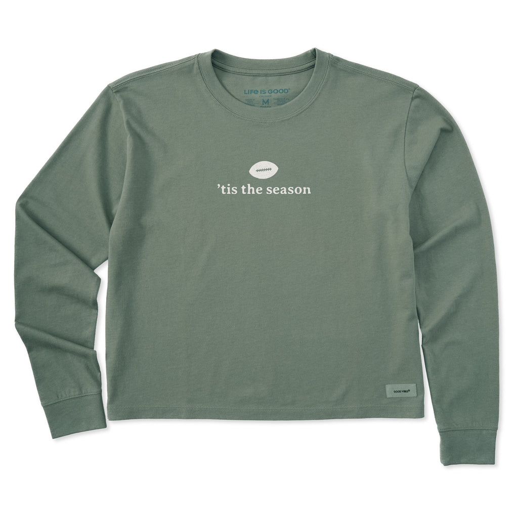 Women's Football Tis the Season Long Sleeve Crusher Boxy Tee product image 3