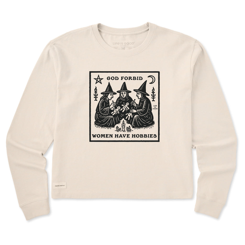 Women's Hobbies Long Sleeve Crusher Boxy Tee