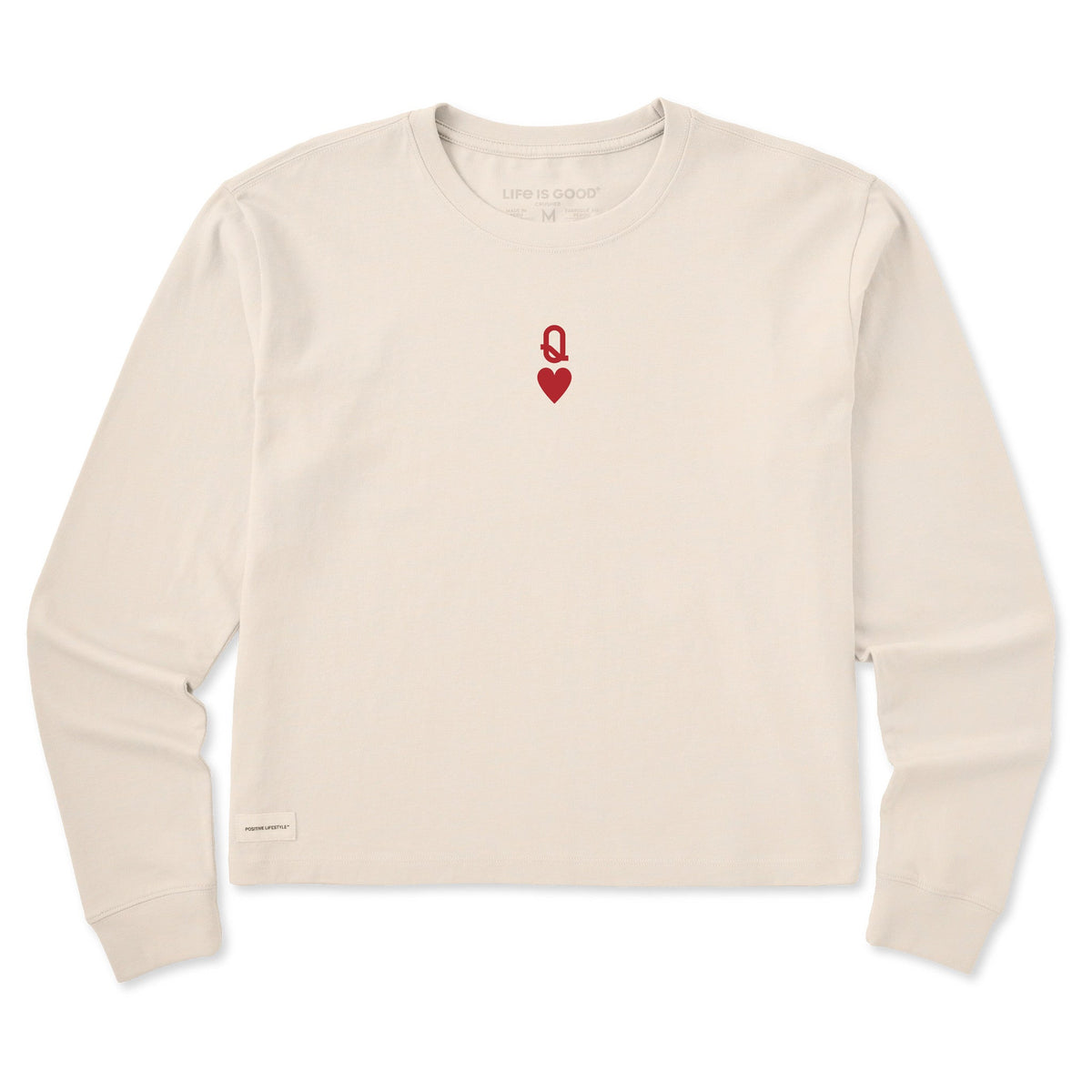 Women's Queen of Hearts Long Sleeve Crusher Boxy Tee product image 1