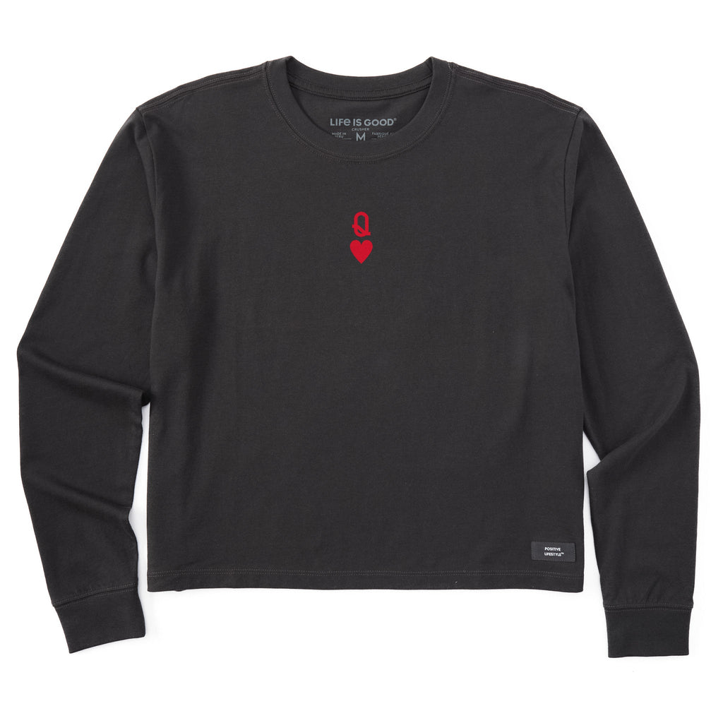 Women's Queen of Hearts Long Sleeve Crusher Boxy Tee product image 3