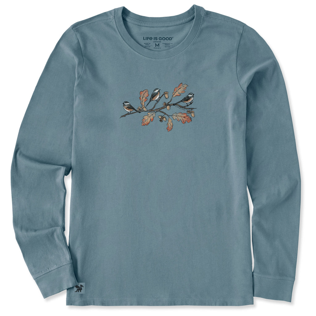 Women's Three Autumn Birds Long Sleeve Crusher Tee product image 1