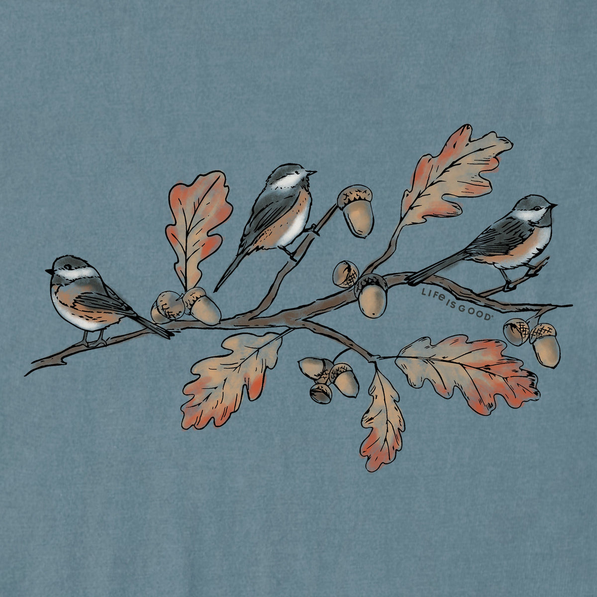 Women's Three Autumn Birds Long Sleeve Crusher Tee product image 2