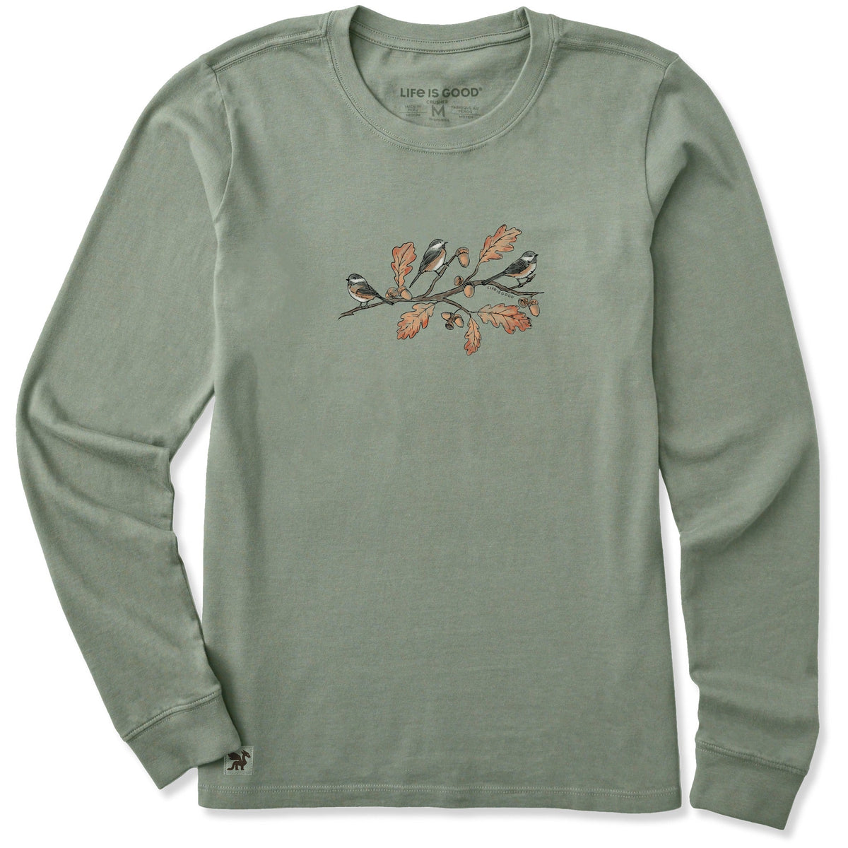 Women's Three Autumn Birds Long Sleeve Crusher Tee product image 3