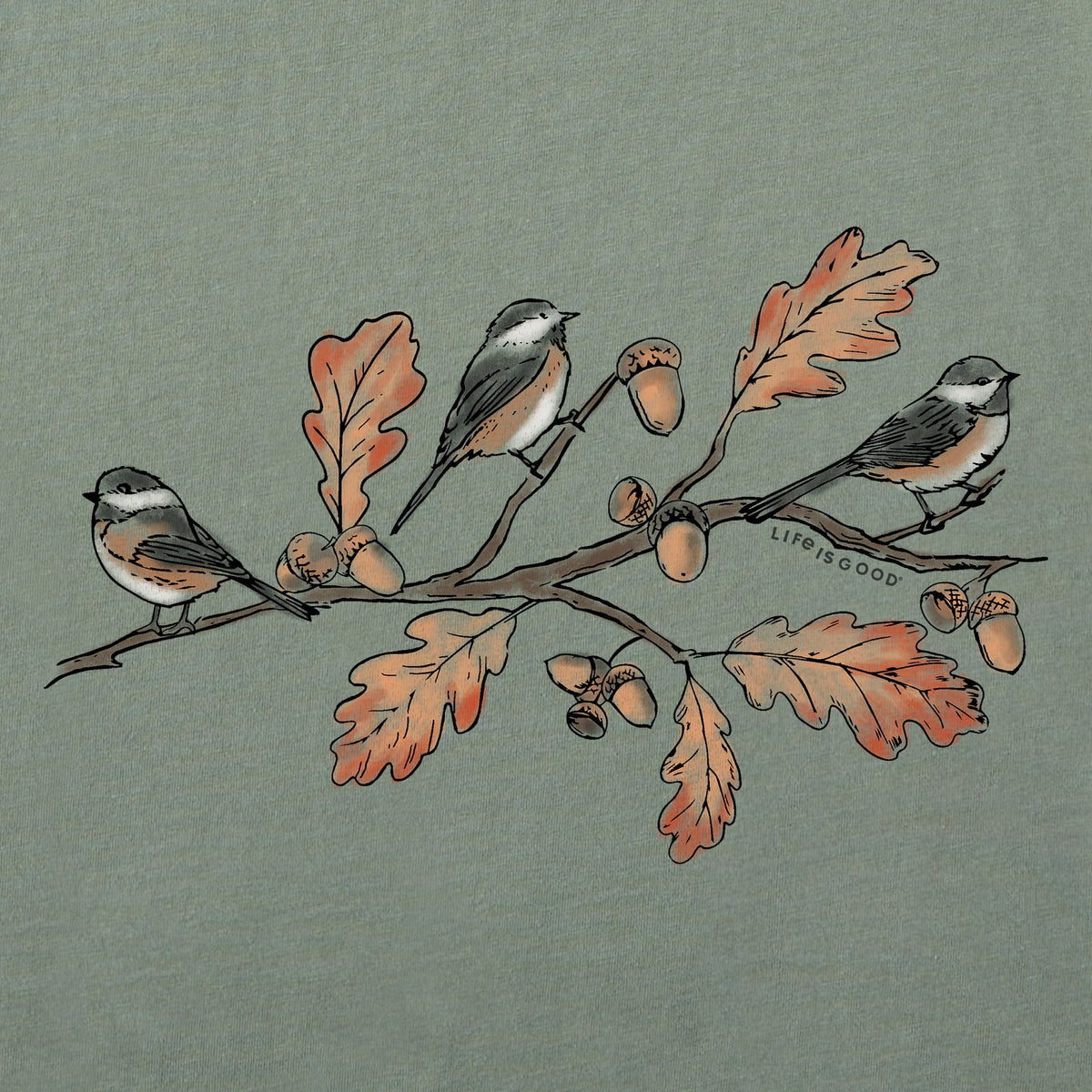 Women's Three Autumn Birds Long Sleeve Crusher Tee product image 4