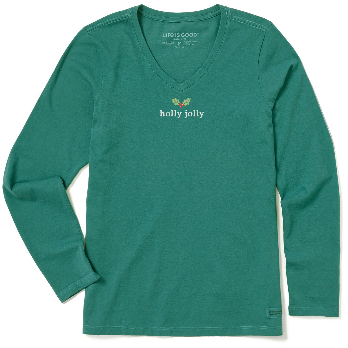 Women's Holly Jolly Simple Long Sleeve Crusher Vee product image 1