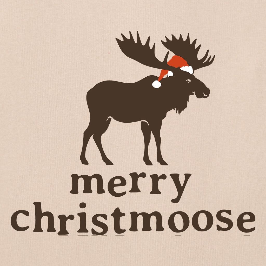 Women's Merry Christmas Moose Short Sleeve Crusher Tee