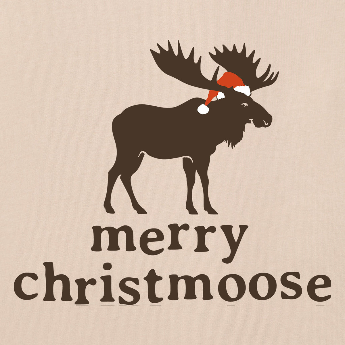Women's Merry Christmas Moose Short Sleeve Crusher Tee