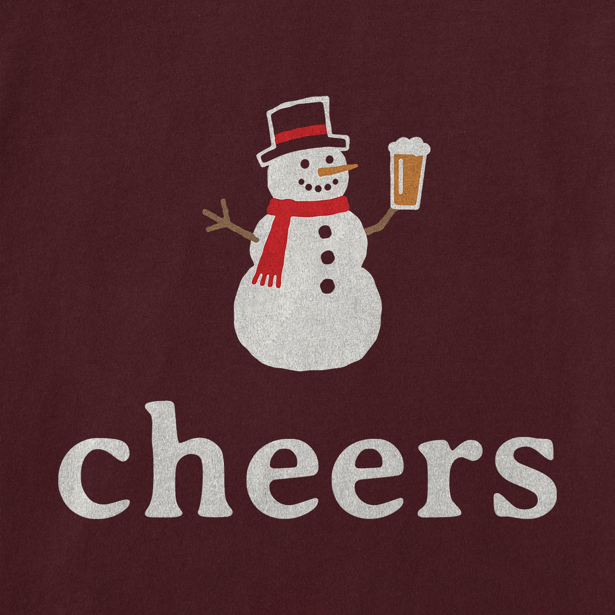 Women's Snowman Beer Cheers Short Sleeve Crusher Boxy Tee