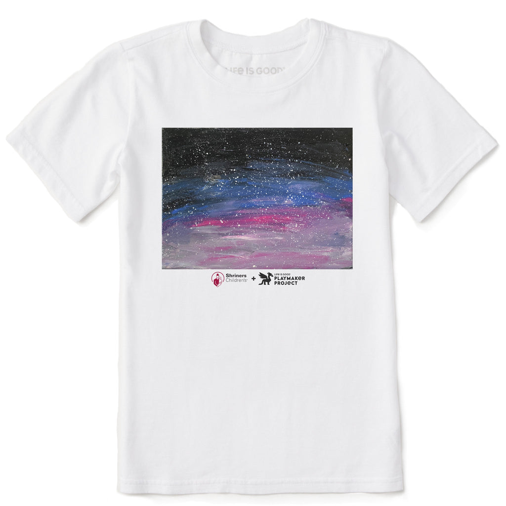 Kids Northern Lights Galaxy Short Sleeve Crusher Tee product image 1