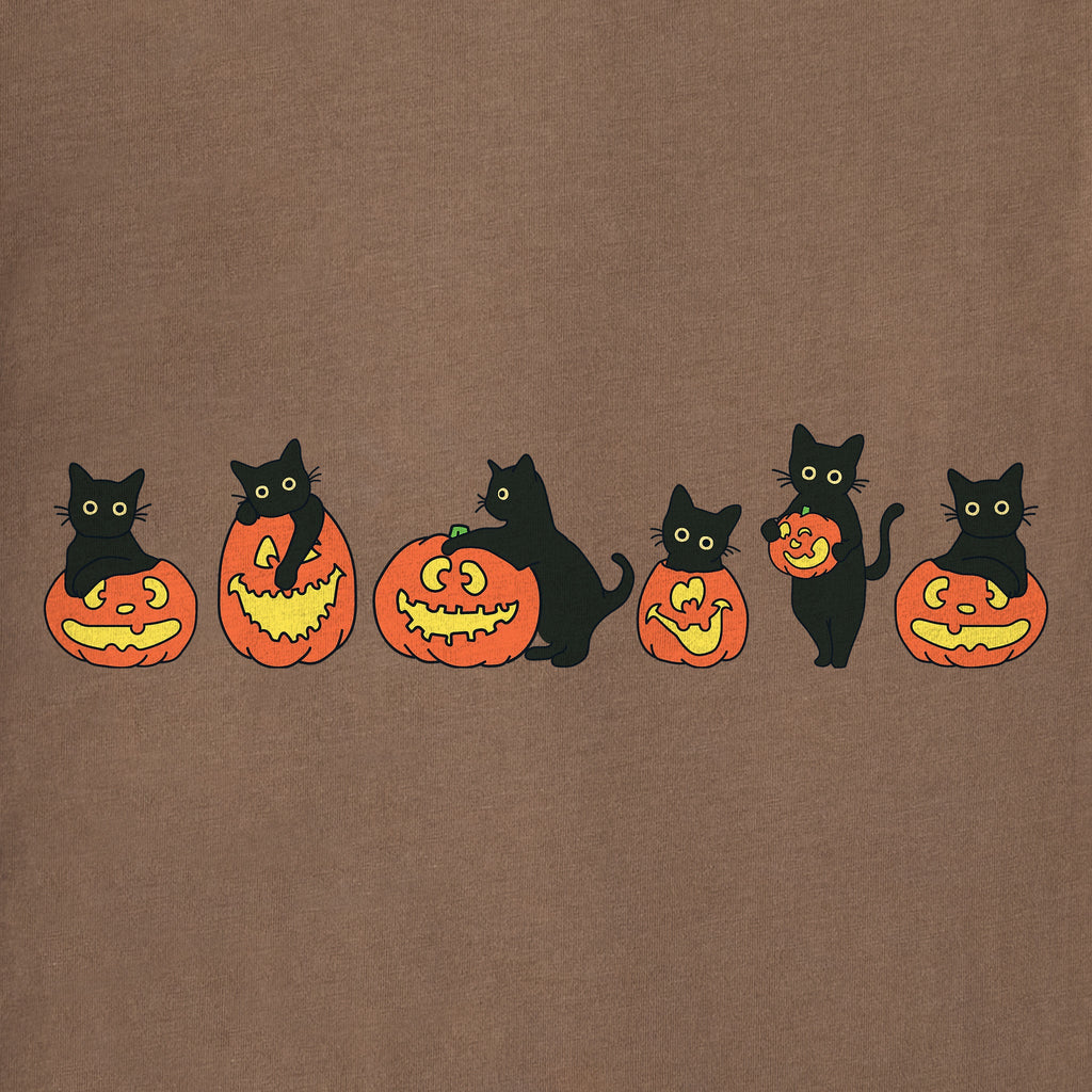 Women's Pumpkin Cats Good Vibes Crew