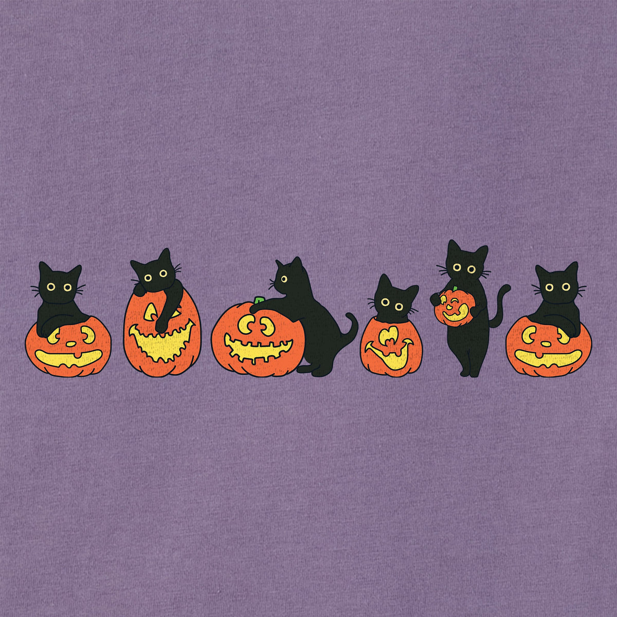 Women's Pumpkin Cats Good Vibes Crew