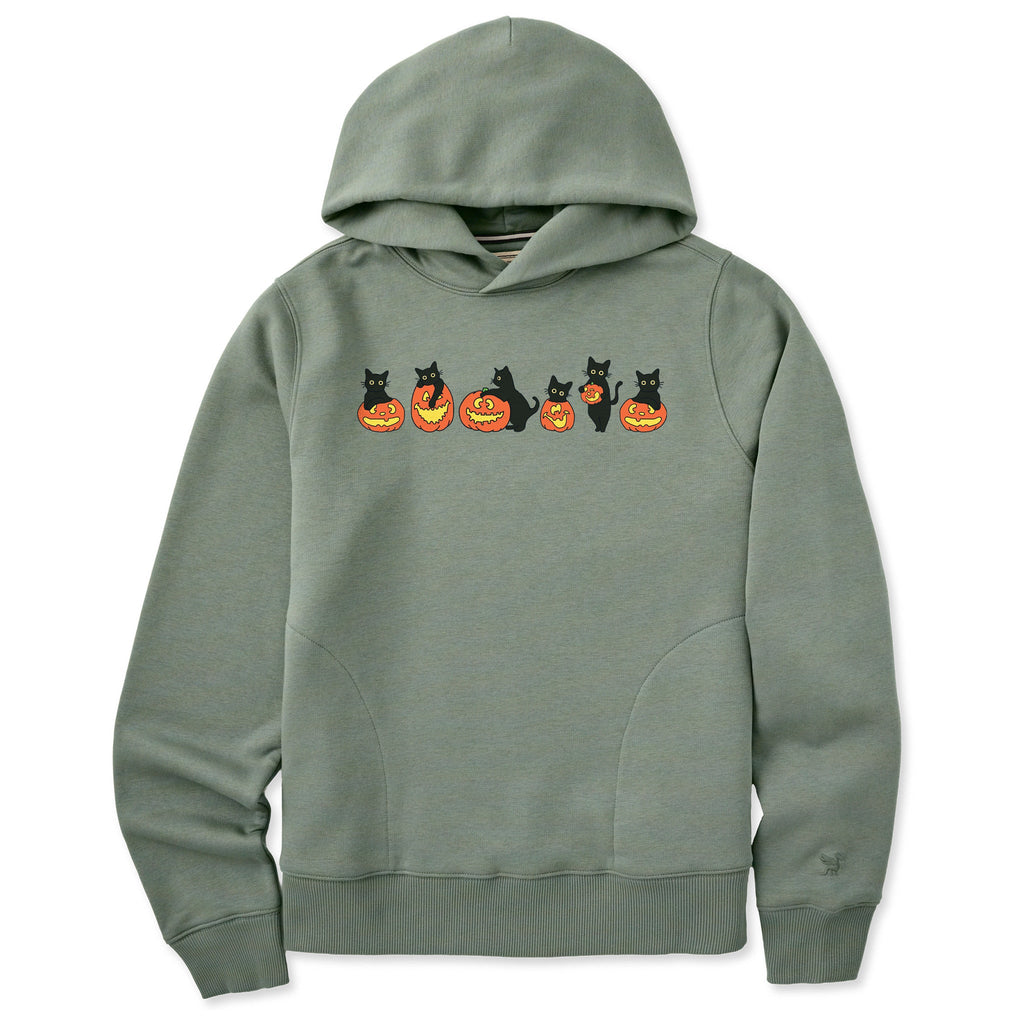 Women's Pumpkin Cats Good Vibes Hoodie product image 1