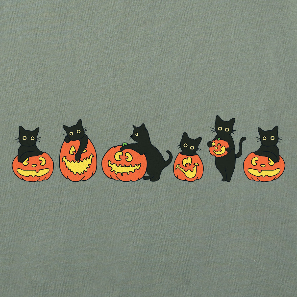 Women's Pumpkin Cats Good Vibes Hoodie product image 2