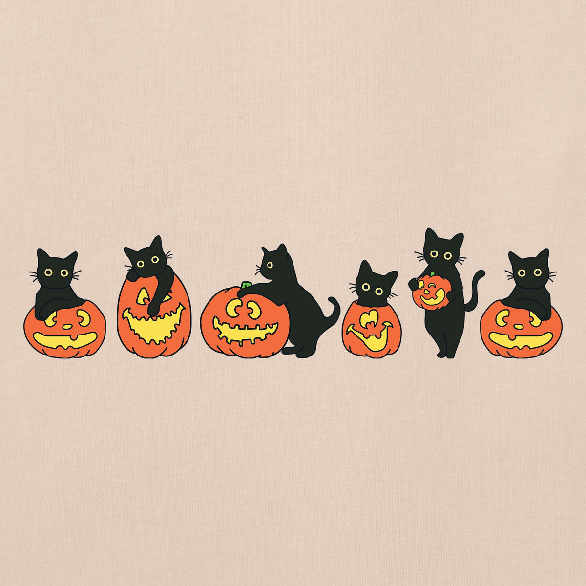 Women's Pumpkin Cats Good Vibes Hoodie product image 4
