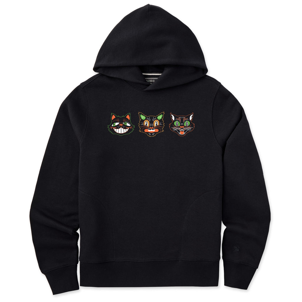 Women's Retro Halloween Cats Good Vibes Hoodie product image 1
