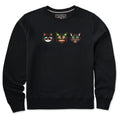 Women's Retro Halloween Cats Good Vibes Crew