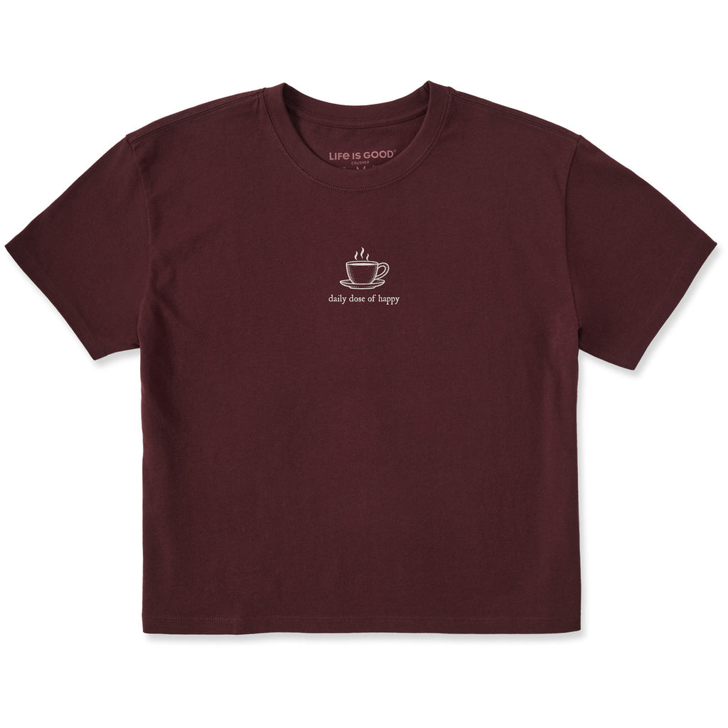 Women's Daily Dose of Happy Short Sleeve Crusher Boxy Tee