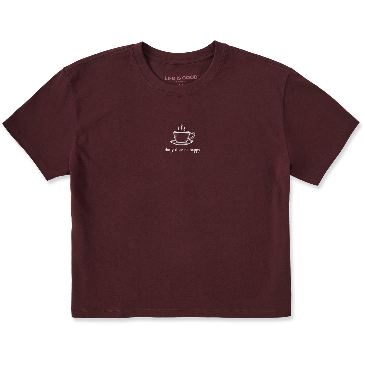 Women's Daily Dose of Happy Short Sleeve Crusher Boxy Tee