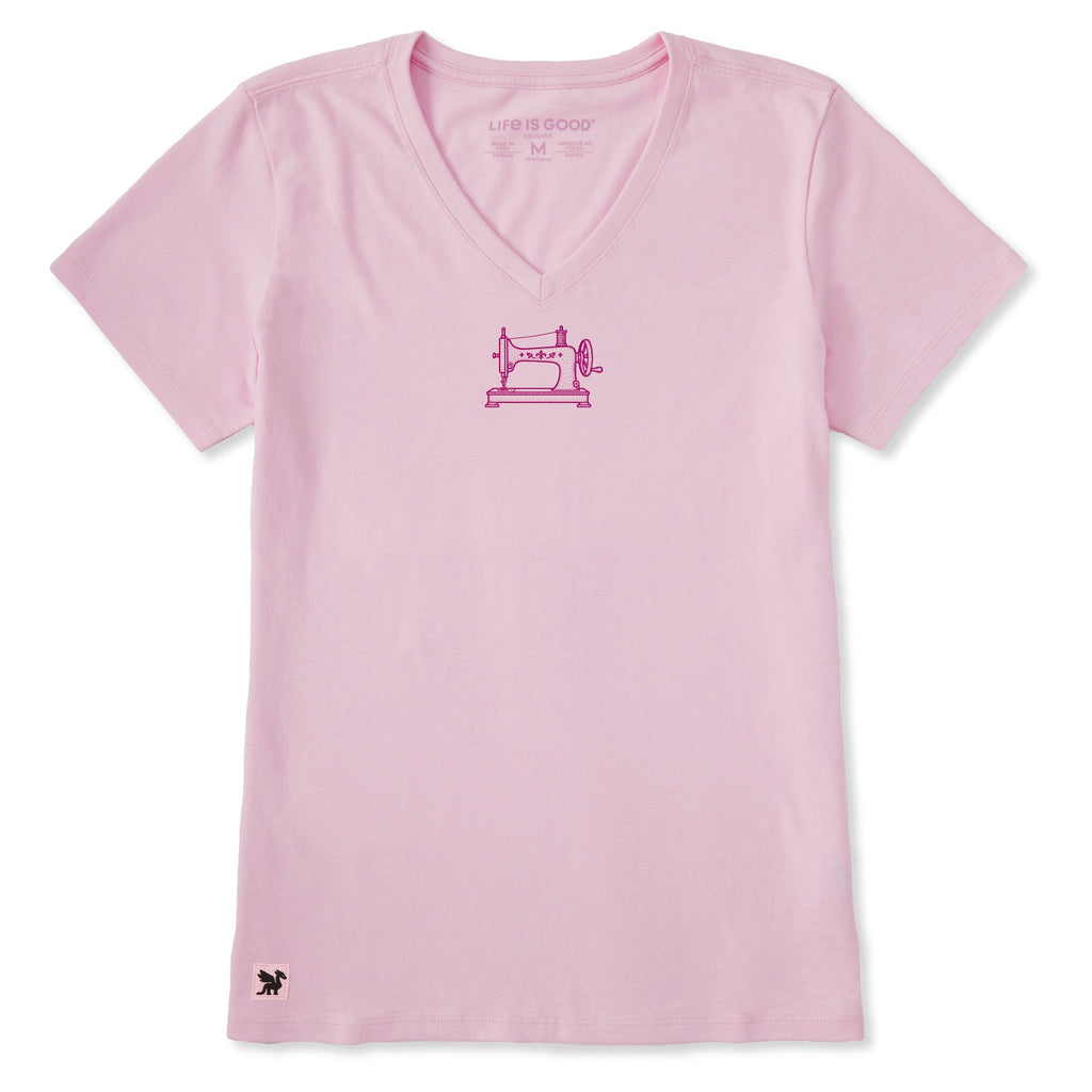 Women's Sewing Machine Short Sleeve Crusher Vee product image 1