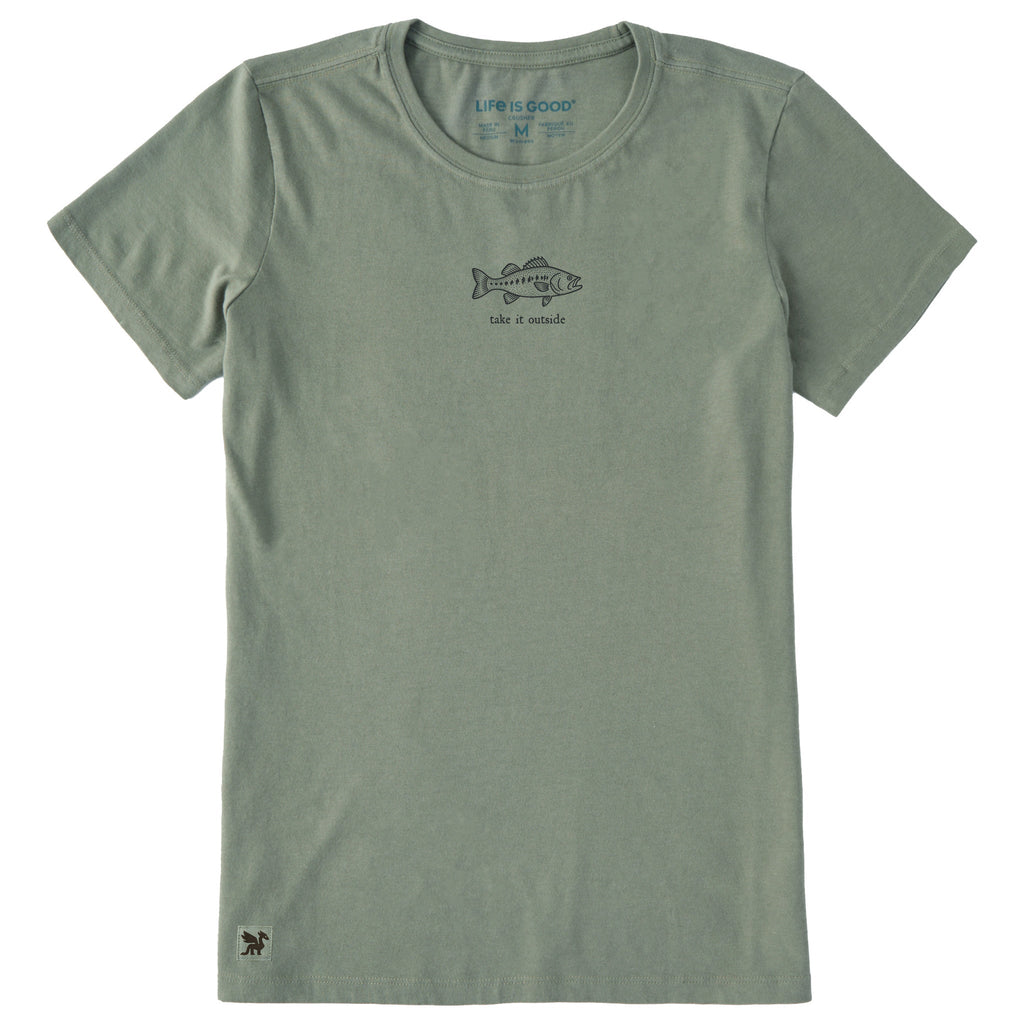 Women's Fish Take It Outside Short Sleeve Crusher Tee product image 1
