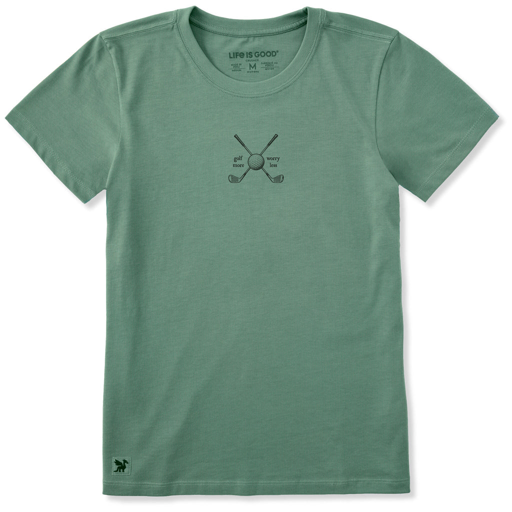 Women's Worry Less Golf More Short Sleeve Crusher Tee product image 1