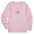 Women's Stronger Rose Long Sleeve Crusher Vee product image 1