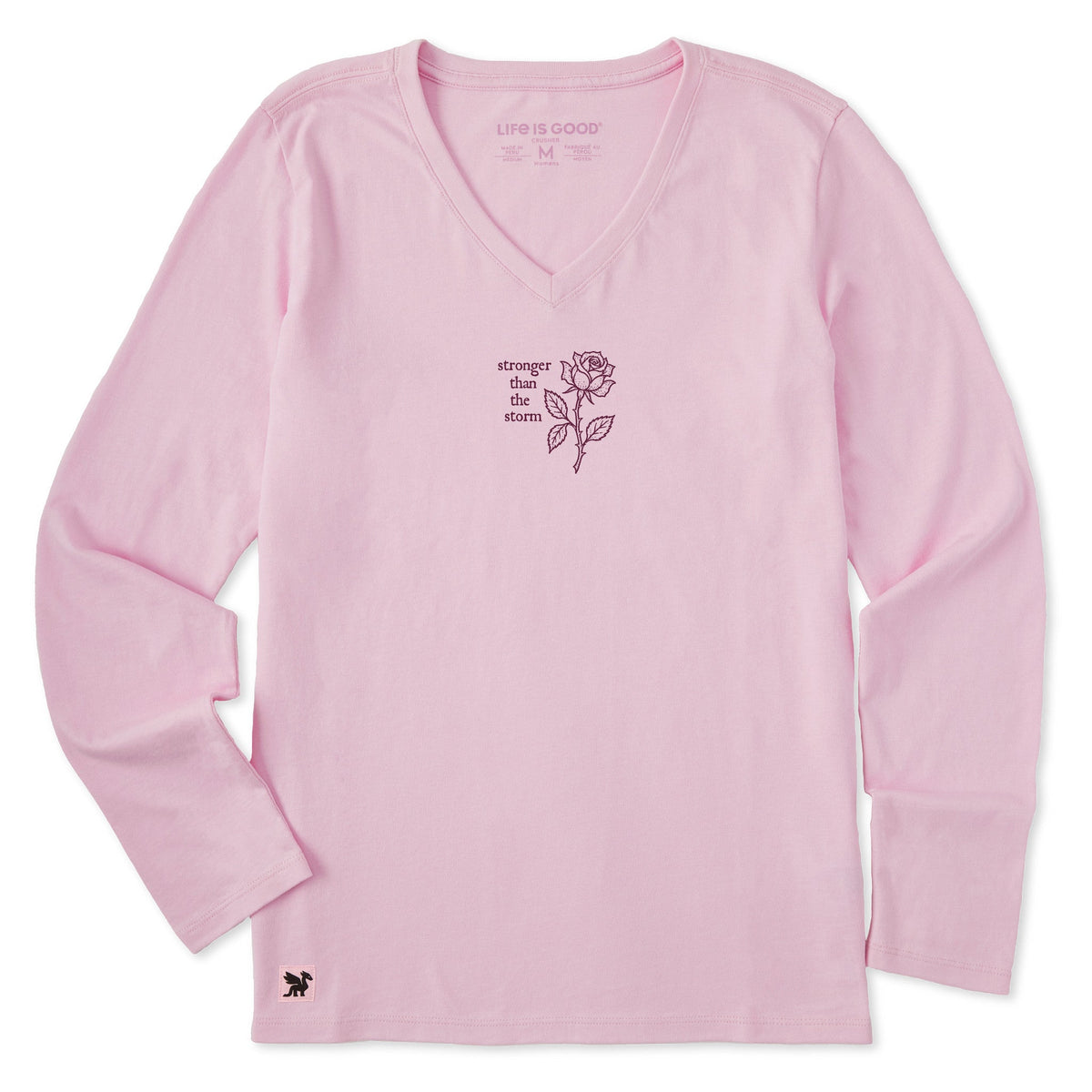 Women's Stronger Rose Long Sleeve Crusher Vee product image 1
