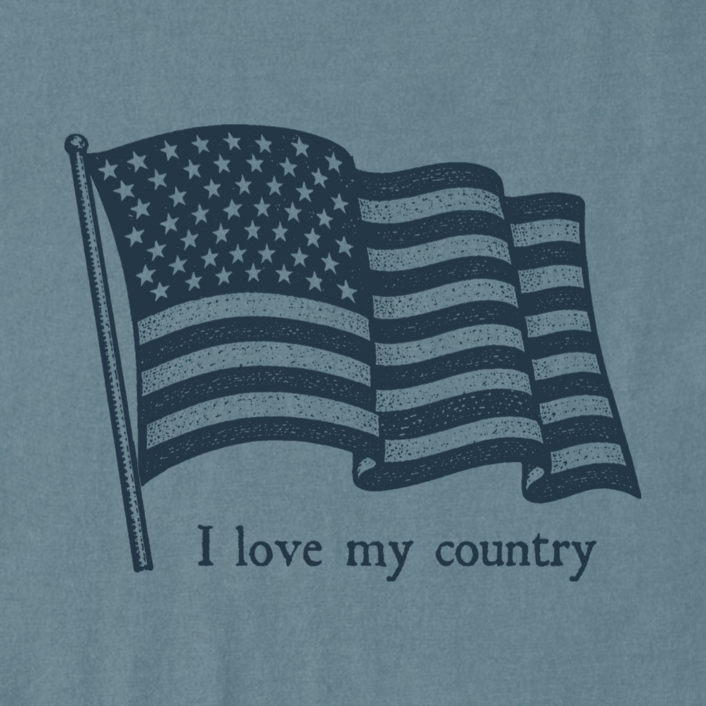 Women's I Love My Country Flag Short Sleeve Crusher Tee product image 2