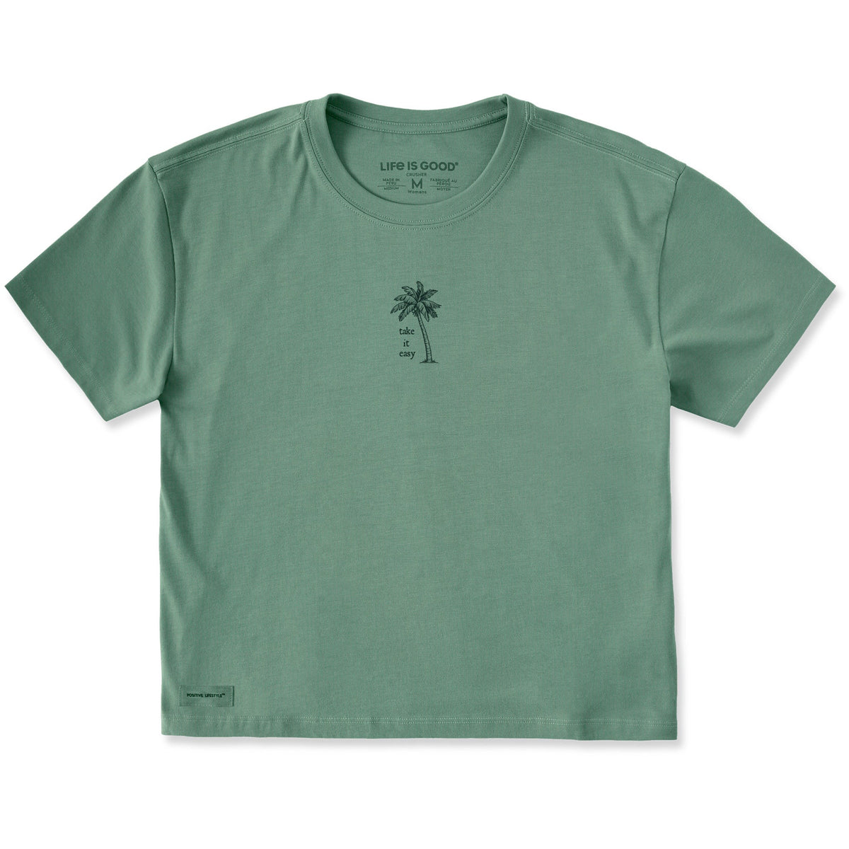 Women's Palm Tree Take It Easy Short Sleeve Crusher Boxy Tee product image 1
