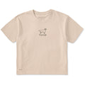 Women's Golden Retriever Folk Short Sleeve Crusher Boxy Tee product image 1