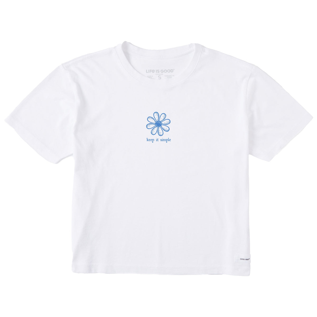 Women's Daisy Engraved Short Sleeve Crusher Boxy Tee product image 1