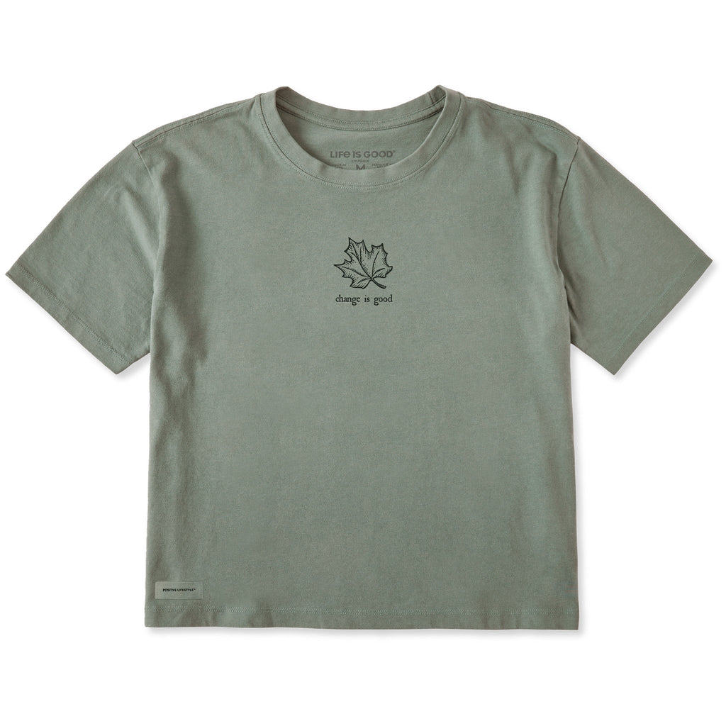 Women's Change is Good Leaf Short Sleeve Crusher Boxy Tee product image 1
