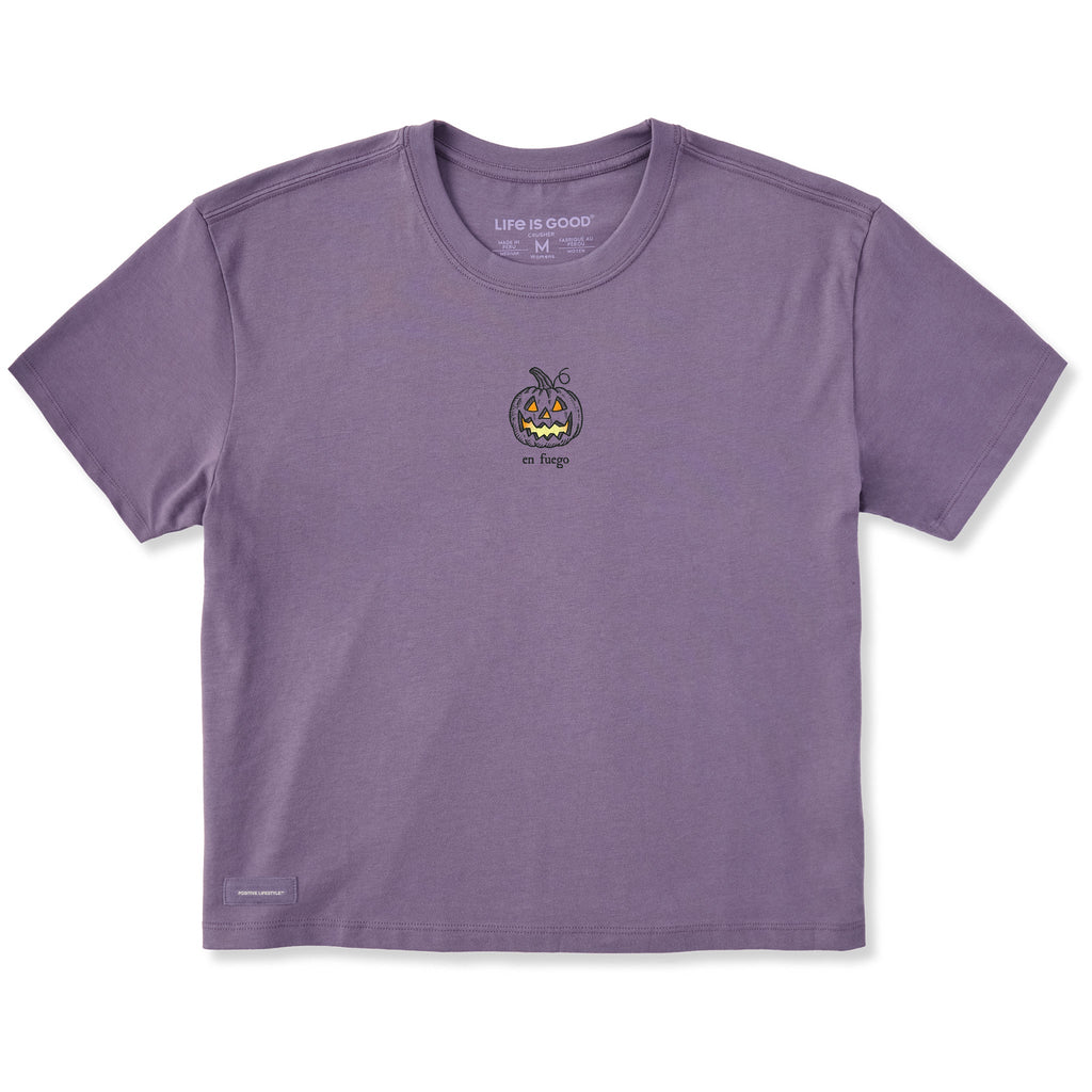 Women's Jack-O-Lantern En Fuego Short Sleeve Crusher Boxy product image 1