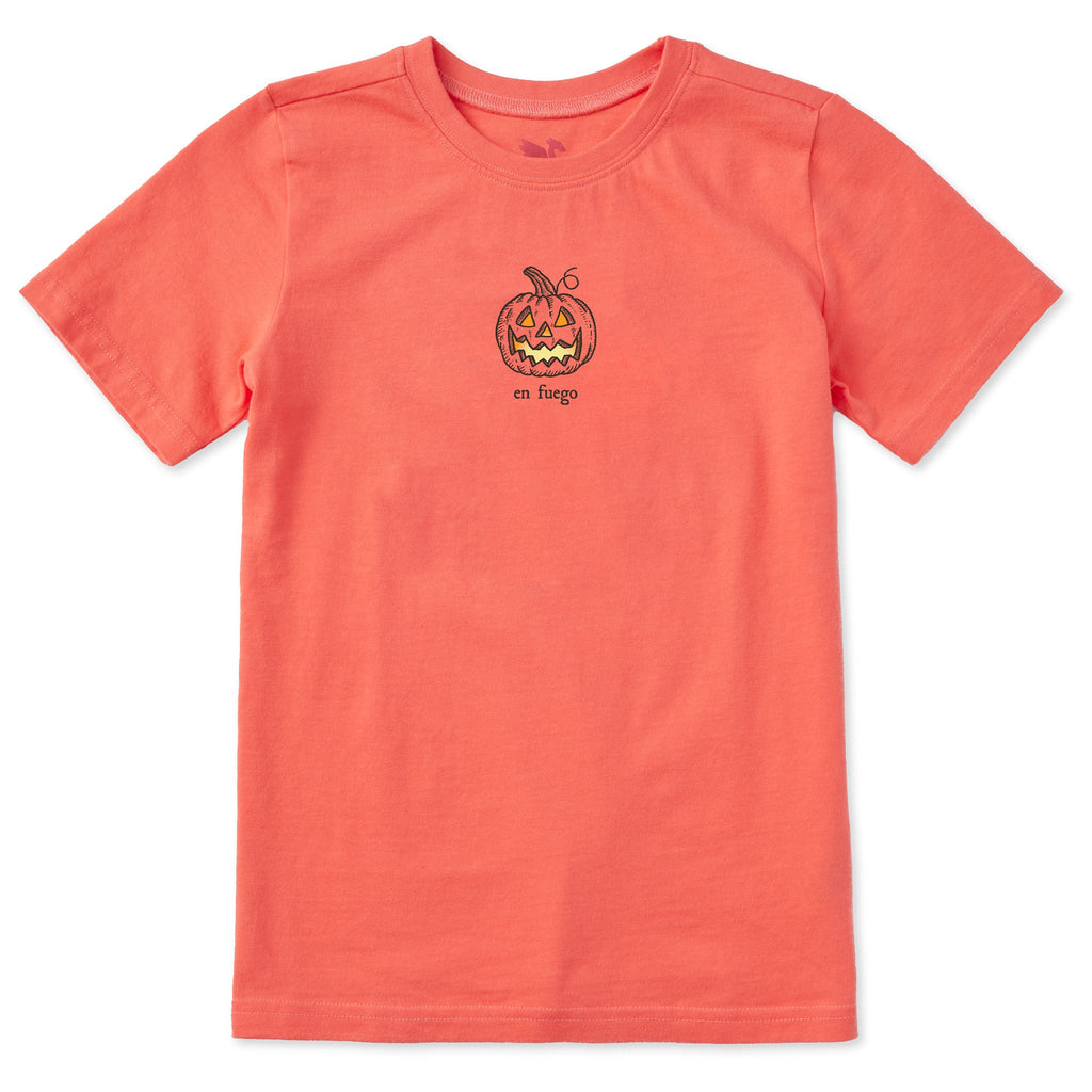 Kids Jack-O-Lantern En Fuego Short Sleeve Crusher Tee product image 1