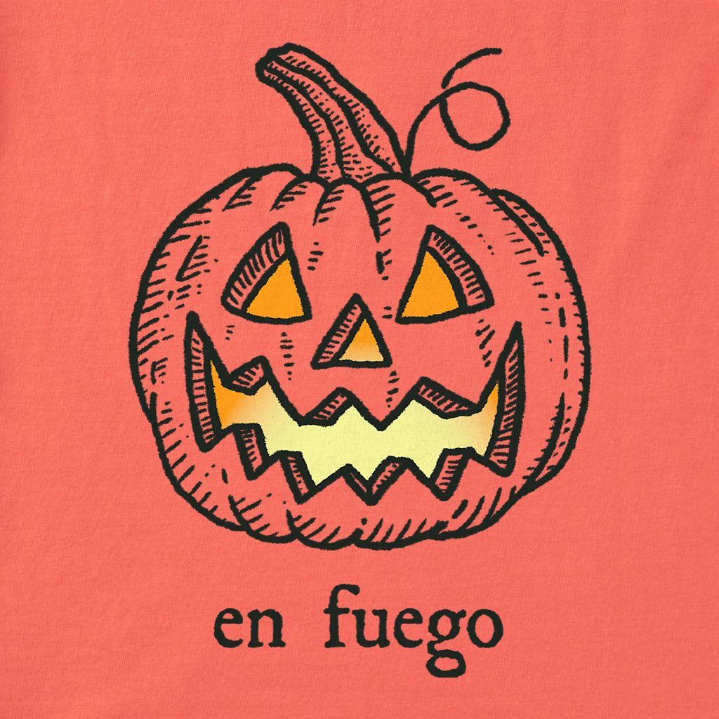 Kids Jack-O-Lantern En Fuego Short Sleeve Crusher Tee product image 2