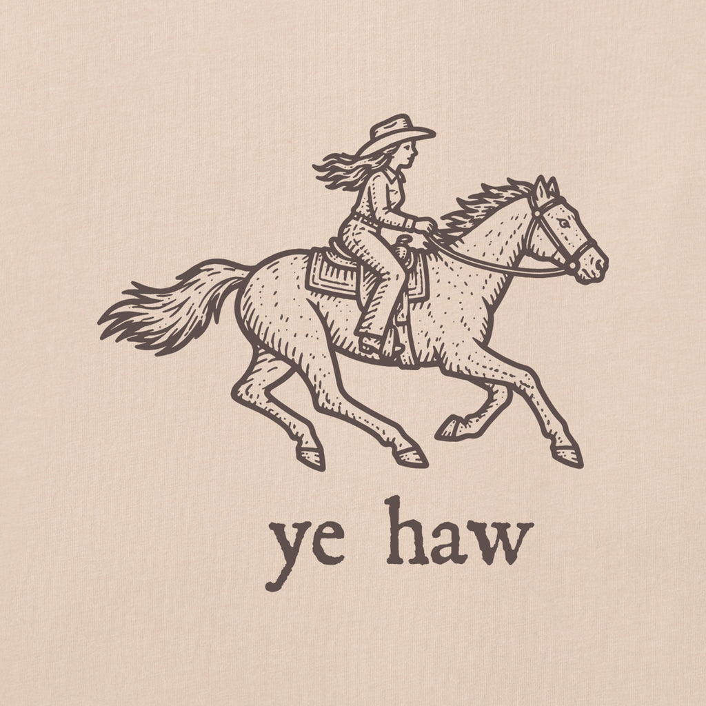 Women's Ye Haw Cowgirl Short Sleeve Crusher Boxy Tee