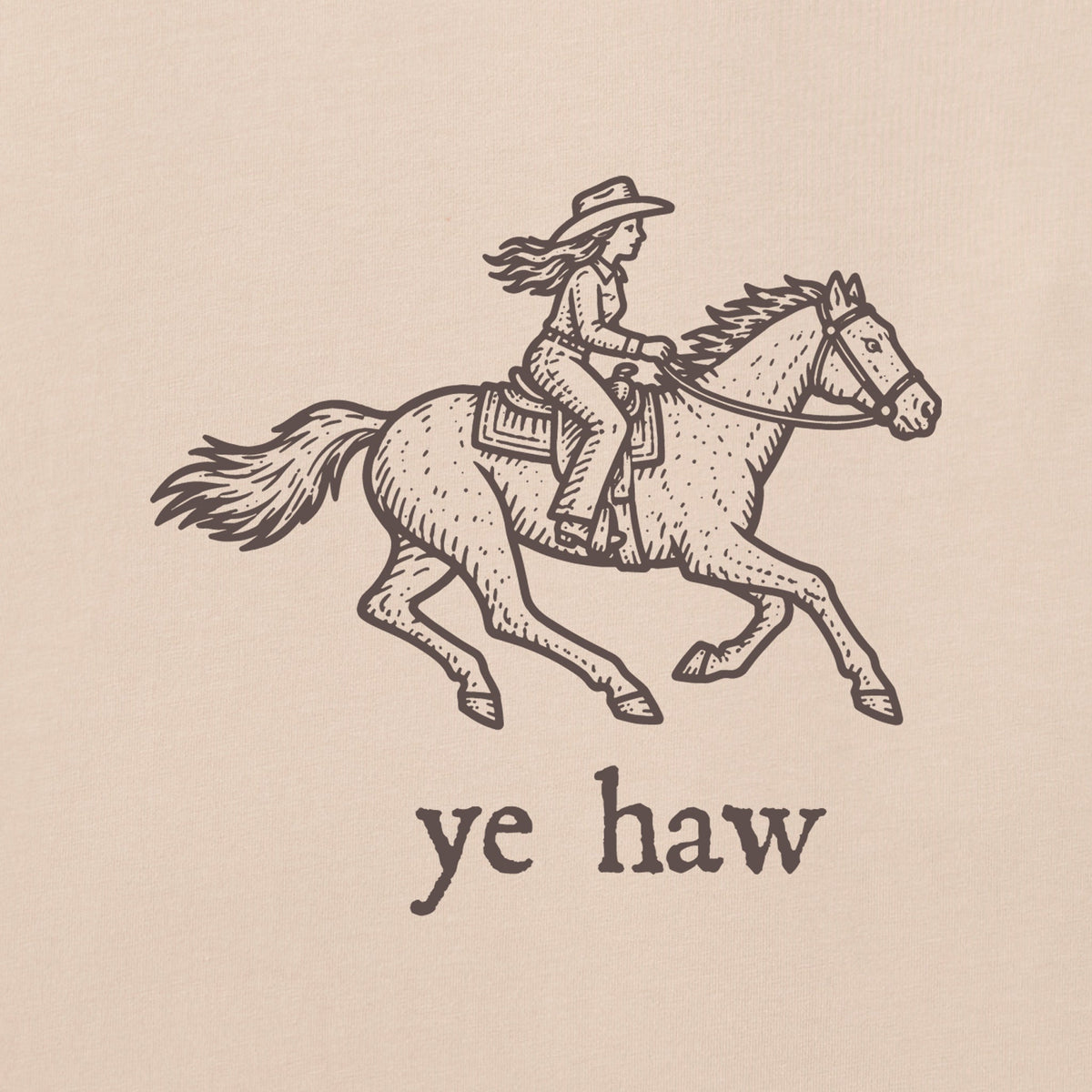 Women's Ye Haw Cowgirl Short Sleeve Crusher Boxy Tee
