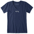 Women's Engraved Unplug Short Sleeve Crusher Vee product image 1
