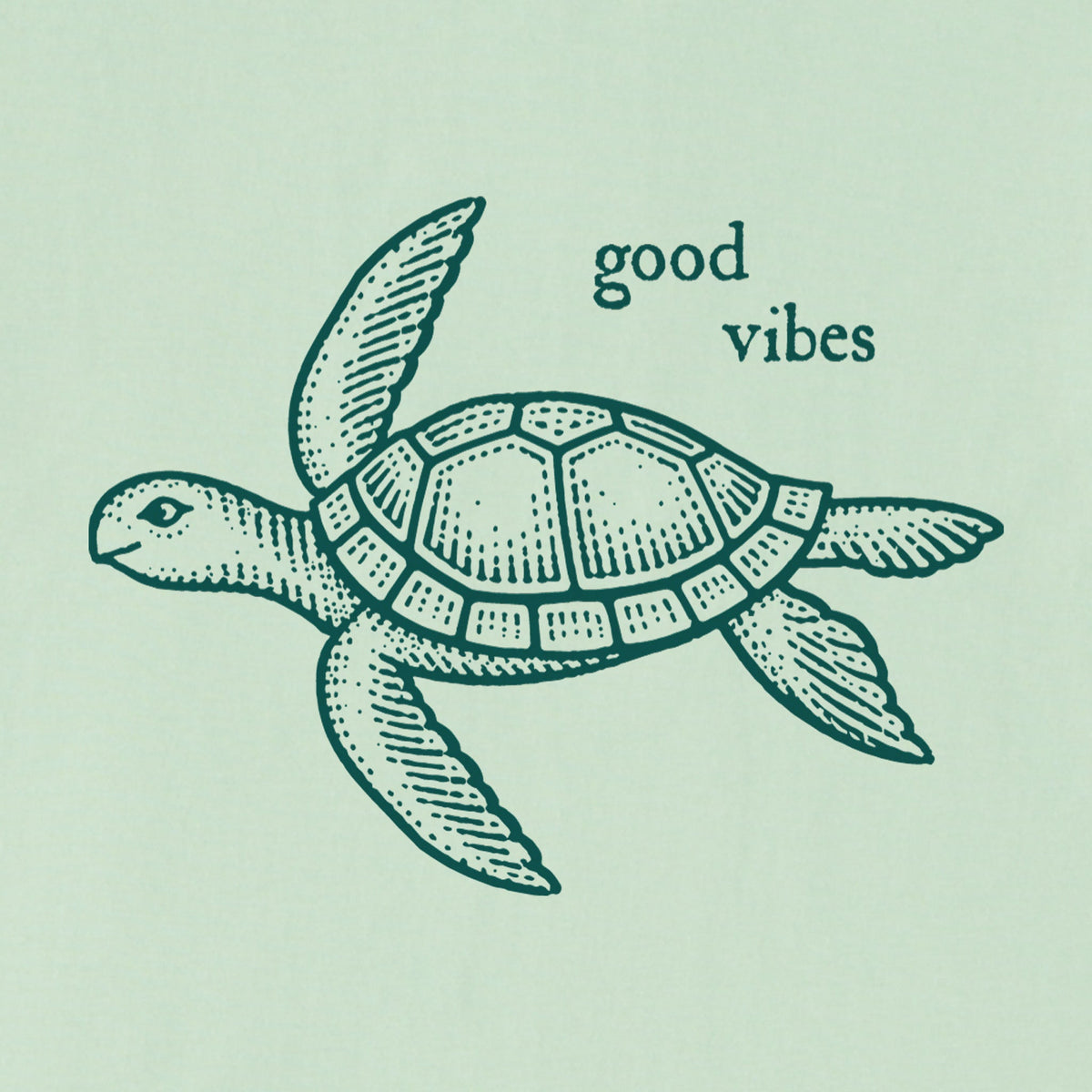 Women's Sea Turtle Good Vibes Short Sleeve Crusher Boxy Tee product image 2