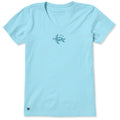Women's Sea Turtle Good Vibes Short Sleeve Crusher Vee product image 1