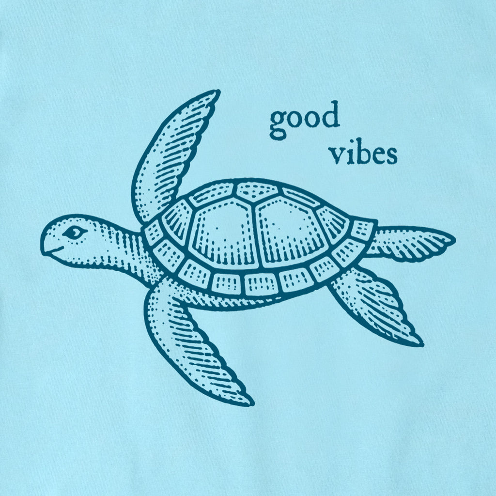 Women's Sea Turtle Good Vibes Short Sleeve Crusher Vee product image 2